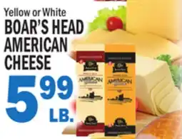 Bravo Supermarkets Yellow or White BOAR'S HEAD AMERICAN CHEESE offer