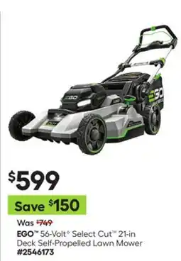 Lowe's 56-Volt* Select Cut 21-in Deck Self-Propelled Lawn Mower offer