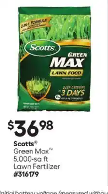 Lowe's Green Max 5,000-sq ft Lawn Fertilizer offer