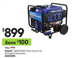 Lowe's 6830/5500-Watt Dual Fuel Portable Generator offer