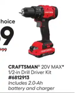 Lowe's 20V MAX+ 1/2-in Drill Driver Kit offer