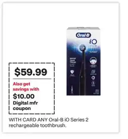 CVS Oral-B iO Series 2 rechargeable toothbrush offer
