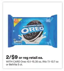CVS Oreo 10.1-15.35 oz, Ritz 7.1-13.7 oz or BelVita 5 ct offer