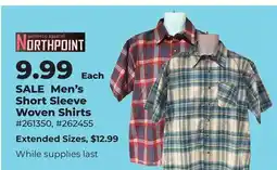 Runnings Men's Short Sleeve Woven Shirts offer