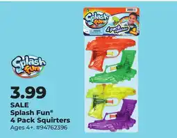 Runnings Splash Fun 4 Pack Squirters offer