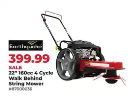 Runnings Earthquake 22 160cc 4 Cycle Walk Behind String Mower offer