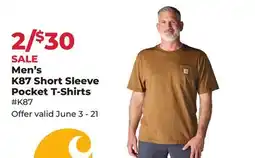 Runnings Men's K87 Short Sleeve Pocket T-Shirts offer