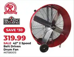 Runnings Black Diamond 42 2 Speed Belt Driven Drum Fan offer