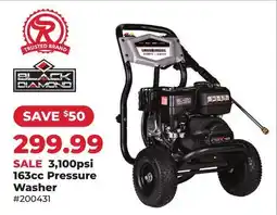Runnings Black Diamond 3,100psi 163cc Pressure Washer offer