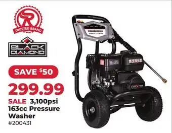 Runnings Black Diamond 3,100psi 163cc Pressure Washer offer