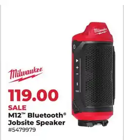 Runnings Milwaukee M12 Bluetooth Jobsite Speaker offer