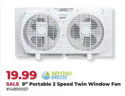 Runnings Beyond Breeze 9 Portable 2 Speed Twin Window Fan offer