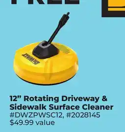 Runnings DEWALT 12 Rotating Driveway & Sidewalk Surface Cleaner offer