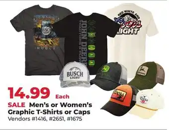Runnings Men's or Women's Graphic T-Shirts or Caps offer