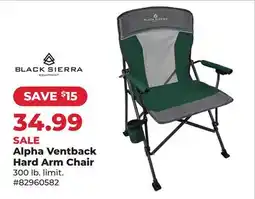 Runnings BLACK SIERRA Alpha Ventback Hard Arm Chair offer