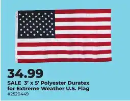Runnings Valley Forge 3' x 5' Polyester Duratex for Extreme Weather U.S. Flag offer