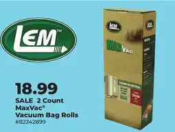 Runnings LEM 2 Count MaxVac Vacuum Bag Rolls offer