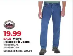 Runnings Wrangler Men's Relaxed Fit Jeans offer