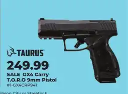 Runnings Taurus GX4 Carry T. O. R. O 9mm Pistol offer