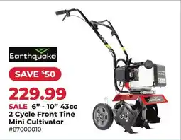 Runnings Earthquake 6-10 43cc 2 Cycle Front Tine Mini Cultivator offer
