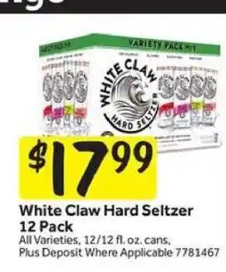 Stop&Shop White Claw Hard Seltzer 12 Pack offer