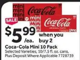Stop&Shop Coca-Cola Mini 10 Pack offer