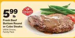 Save a Lot Fresh Beef Bottom Round or Cube Steaks offer