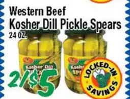 Western Beef Western Beef Kosher Dill Pickle Spears offer