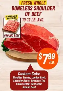 Western Beef FRESH WHOLE BONELESS SHOULDER OF BEEF offer