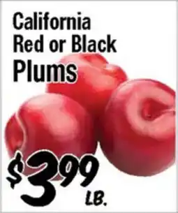 Western Beef California Red or Black Plums offer