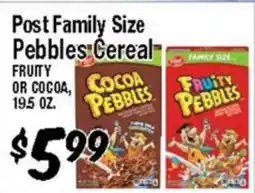 Western Beef Post Family Size Pebbles Cereal offer