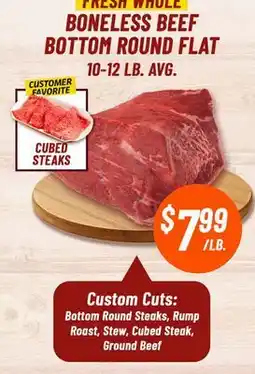 Western Beef FRESH WHOLE BONELESS BEEF BOTTOM ROUND FLAT offer