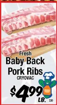 Western Beef Fresh Baby Back Pork Ribs offer