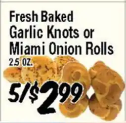 Western Beef Fresh Baked Garlic Knots or Miami Onion Rolls offer