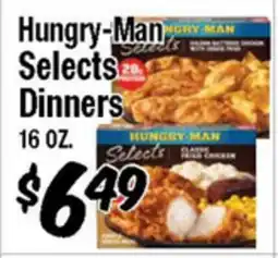 Western Beef Hungry-Man Selects Dinners offer