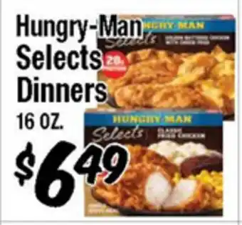 Western Beef Hungry-Man Selects Dinners offer