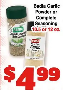Western Beef Badia Garlic Powder or Complete Seasoning offer