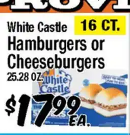 Western Beef White Castle Hamburgers or Cheeseburgers offer