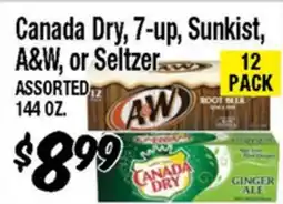 Western Beef Canada Dry, 7-up, Sunkist, A&W, or Seltzer offer