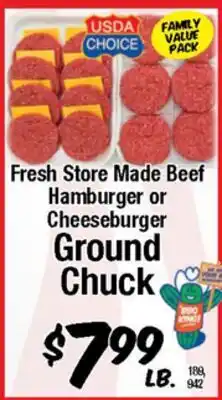 Western Beef Fresh Store Made Beef Hamburger or Cheeseburger Ground Chuck offer