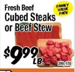 Western Beef Fresh Beef Cubed Steaks or Beef Stew offer