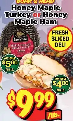 Western Beef BOAR'S HEAD Honey Maple Turkey or Honey Maple Ham offer