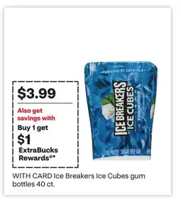 CVS Ice Breakers Ice Cubes gum bottles 40 ct offer