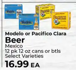 Sunset Foods Modelo or Pacifico Clara Beer offer