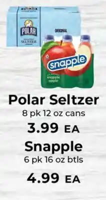Sunset Foods Polar Seltzer Snapple offer