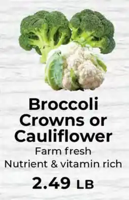 Sunset Foods Broccoli Crowns or Cauliflower offer
