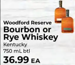 Sunset Foods Woodford Reserve Bourbon or Rye Whiskey offer