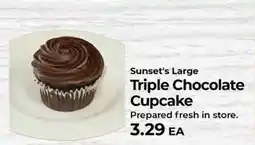 Sunset Foods Sunset's Large Triple Chocolate Cupcake offer