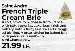 Sunset Foods Saint Andre French Triple Cream Brie offer