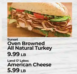 Sunset Foods Sunset Oven Browned All Natural Turkey offer